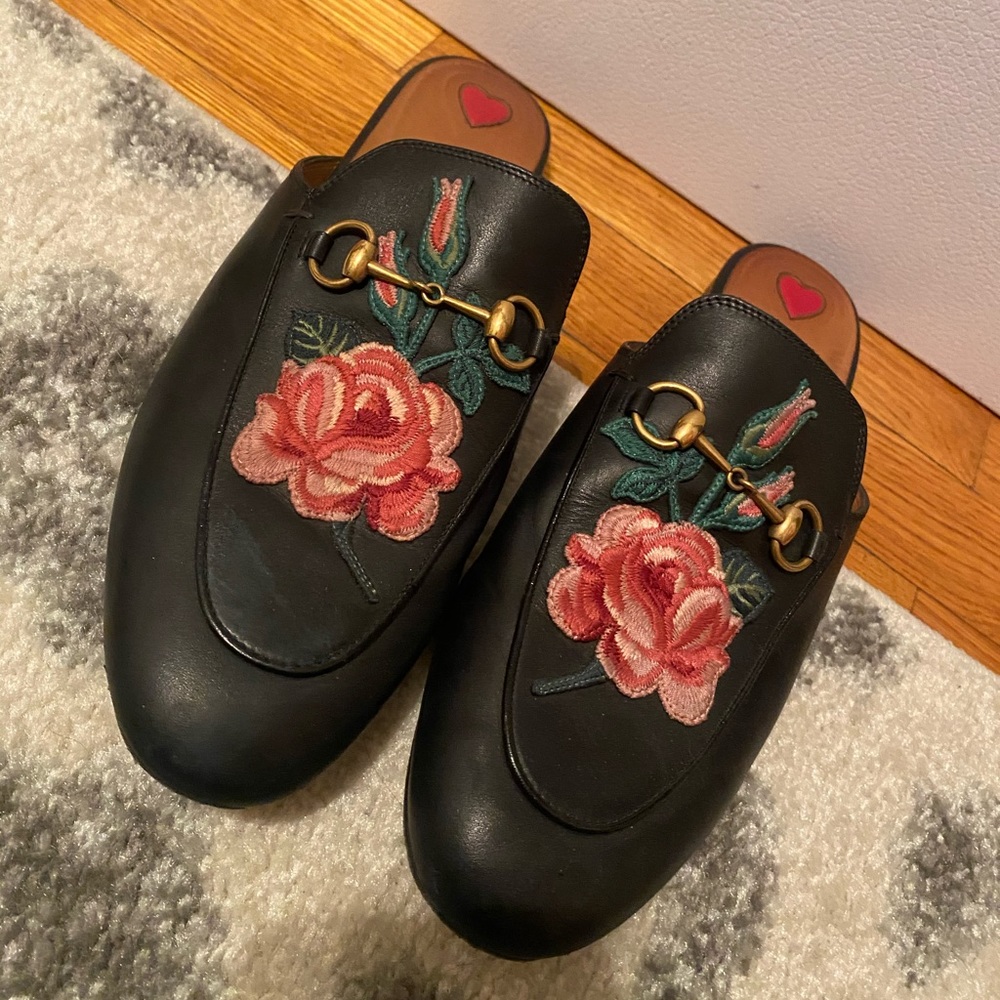 Gucci Princetown Appliquéd Slipper